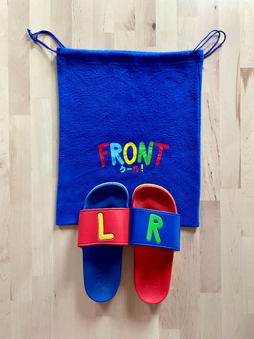 Cool Shirtz Men's Play Cool Primary Colors Slides Slip-Ons size 7 Cold Ones
